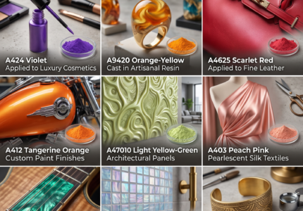 Pearlescent pigments for plastic injection molding and packaging