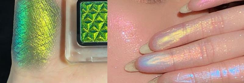 Cosmetic grade pearlescent pigment for eye shadow and lip gloss